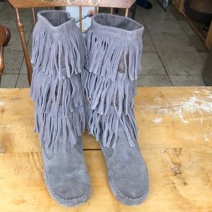 Lauren Conrad BoHo style fringe boots.